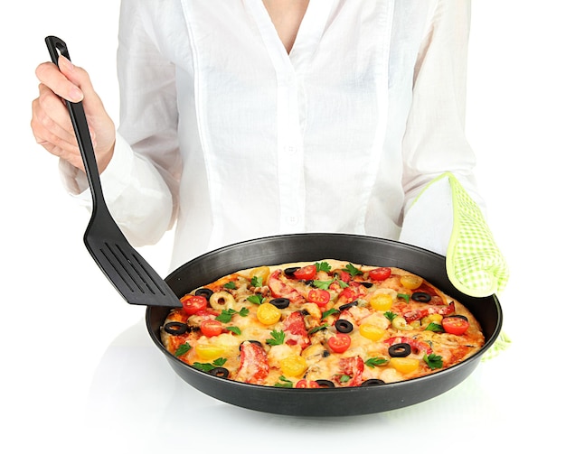 Kucharz przygotowujący danie